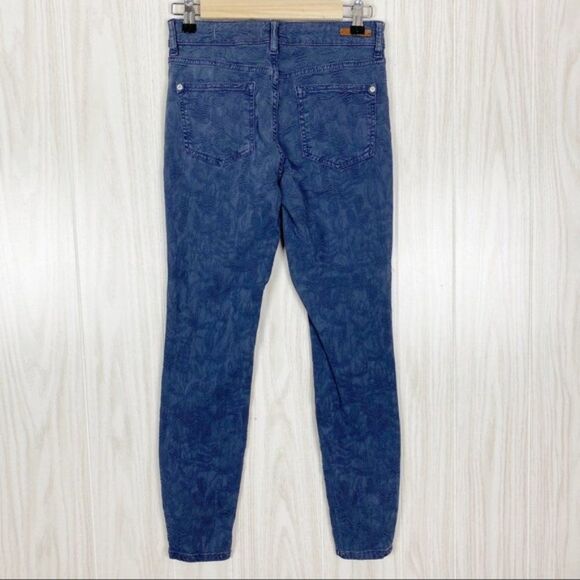 Anthroplogie | Pilcro & The Letterpress | Floral Textured High Rise Skinny Jeans - Picture 2 of 7